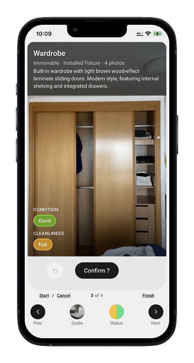 Mono inspection workflow on a phone